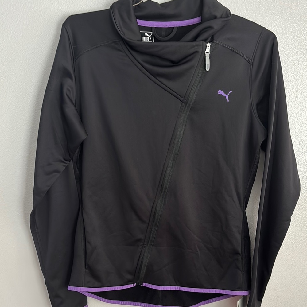 Puma Black and Purple Athletic Jacket